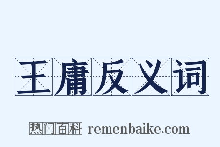 王庸反义词是什么意思的图片